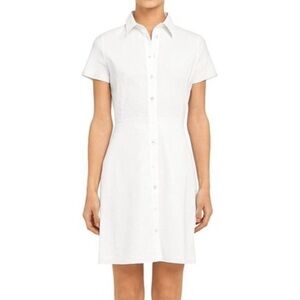 Theory linen blend shirt dress